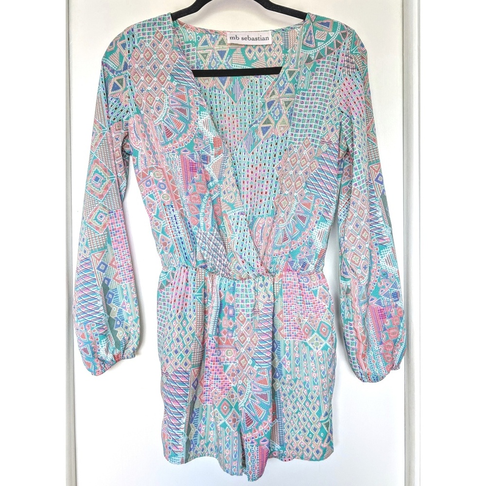 Boho Chic Tribal Festival Long Sleeve Romper